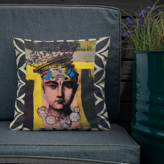 A Lot On Her Mind Throw Pillow With Insert