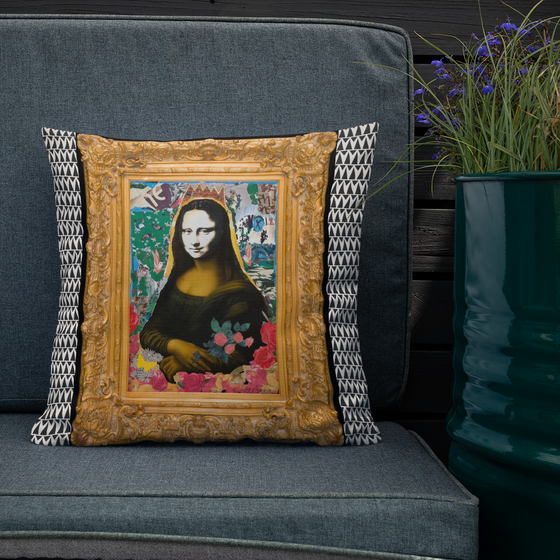 Mona In Frame Throw Pillow With Insert