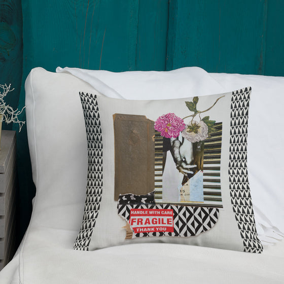 Handle With Care Throw Pillow With Insert