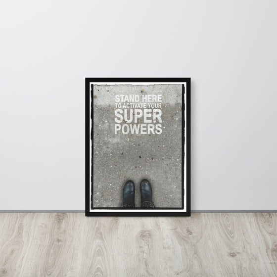 "Super Powers" Framed Fine Art Print 18" x 24"