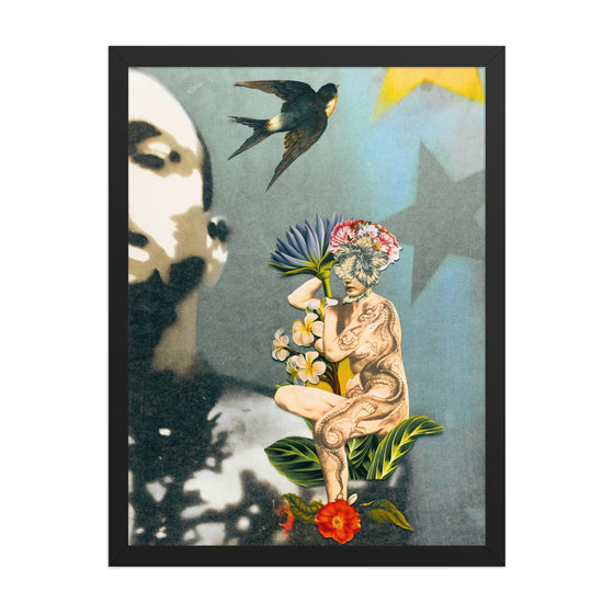 'Perch" Framed Fine Art Print 18" x 24"