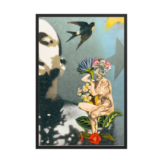 'Perch" Framed Fine Art Print 23" x 36"