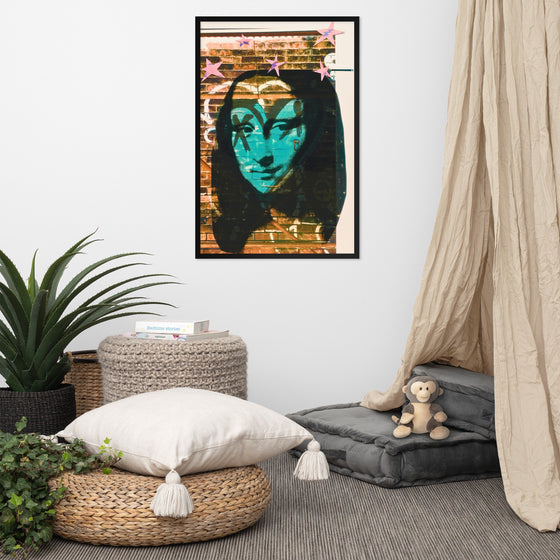 "Mona In Brooklyn" Framed Fine Art Print 24" x 36"