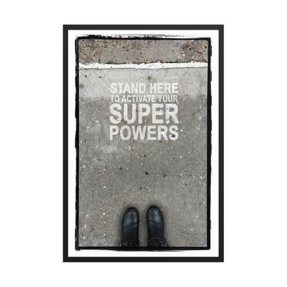 "Super Powers" Framed Fine Art Print 24" x 36"