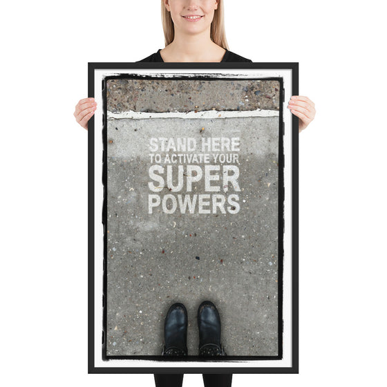 "Super Powers" Framed Fine Art Print 24" x 36"