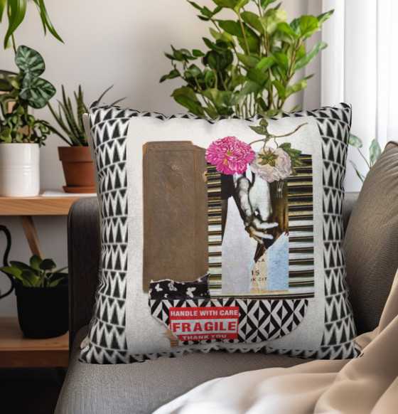 Fragile Handle With Care Throw Pillow With Insert