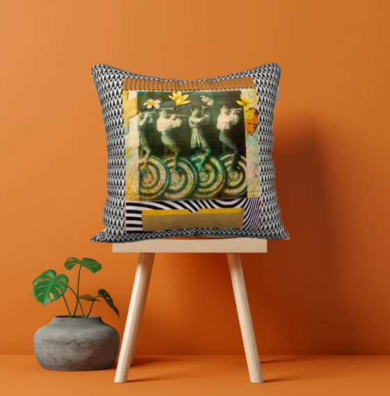 Unicycle Parade Throw Pillow With Insert